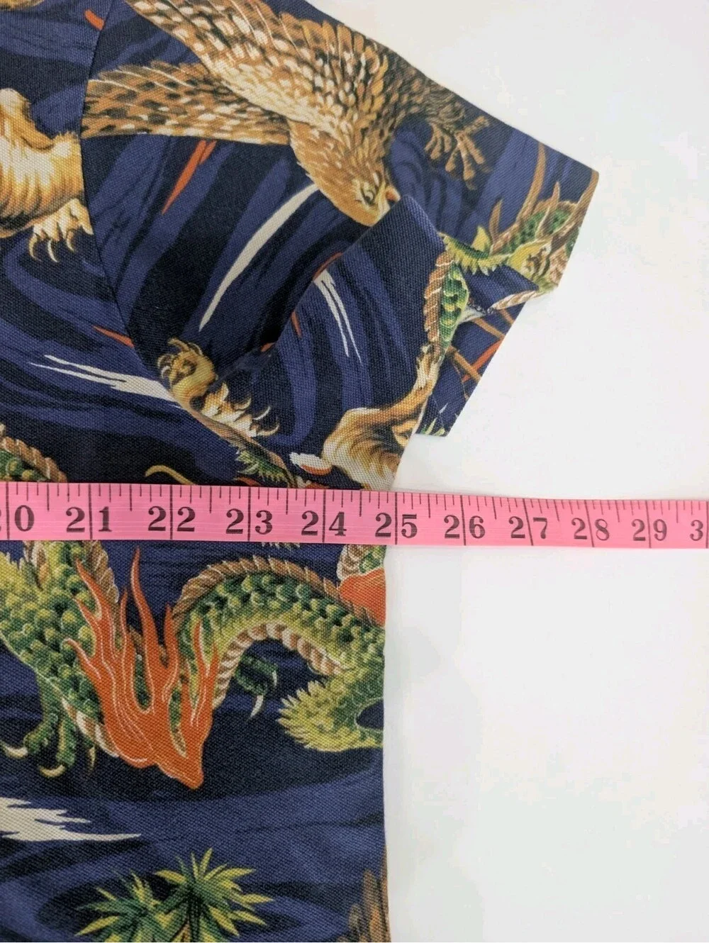 Vtg Polo Ralph Lauren Dragon Tiger Eagle Polo Shirt All Over Print Mens 2XL XXL